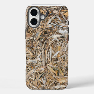 Coque iPhone 16 Plus Couches de croustilles en bois Patiné