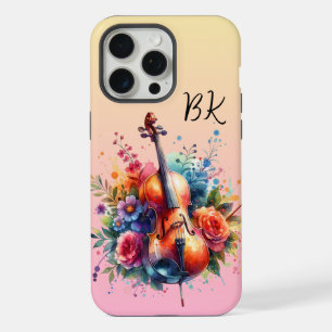 Coque iPhone 15 Pro Max Coucou aquarelle et fleurs personnalisées