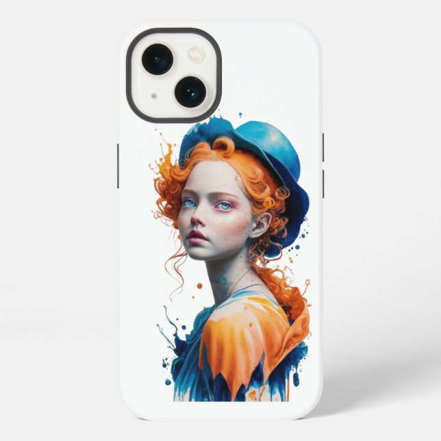 Coque iPhone Couleur de housse arrière d'IPhone design de fille (Verso)