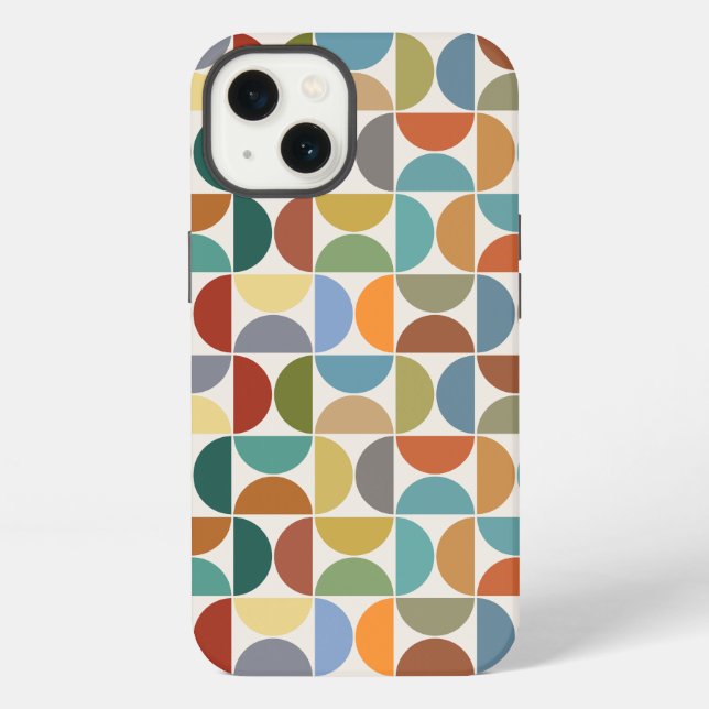 Coque iPhone Couleur du Motif des cycles MCM sur la crème (Verso)