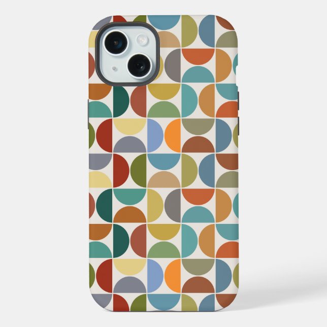 Coque iPhone Couleur du Motif des cycles MCM sur la crème (Verso)