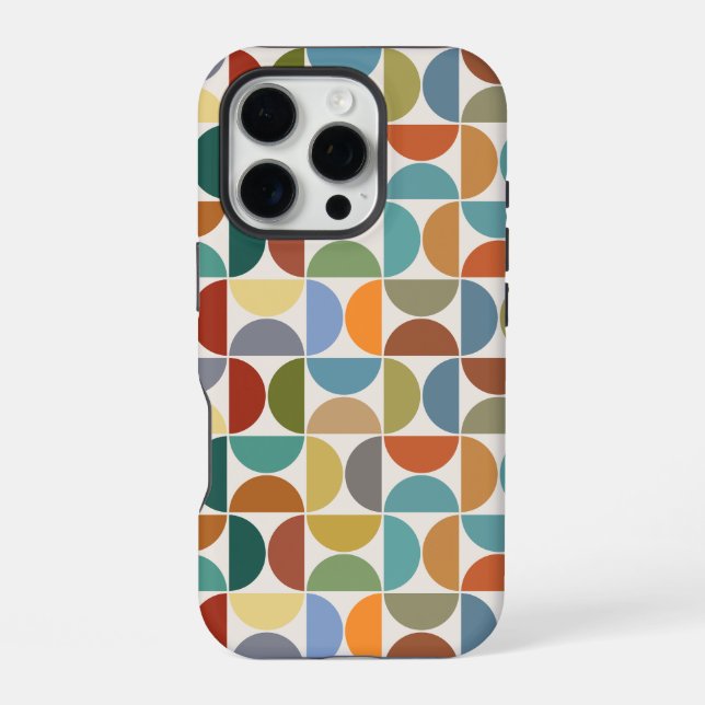 Coque iPhone Couleur du Motif des cycles MCM sur la crème (Verso)