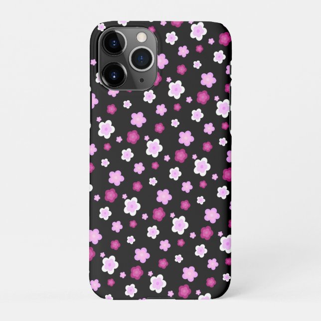 Coque iPhone Couleur fleurie rose pâle Motif (Dos)