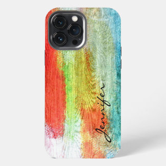Etui iPhone 13 Pro Max Couleur Moderne Grain de Bois Look