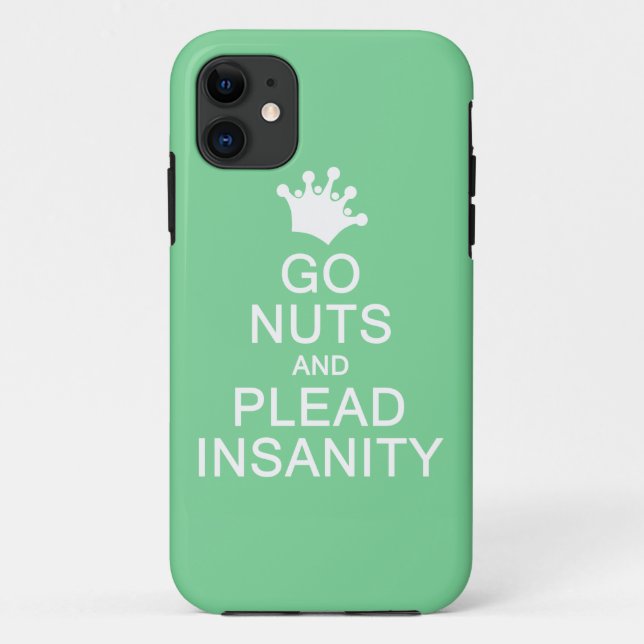 COQUE IPHONE couleur personnalisé GO NUTS (Dos)