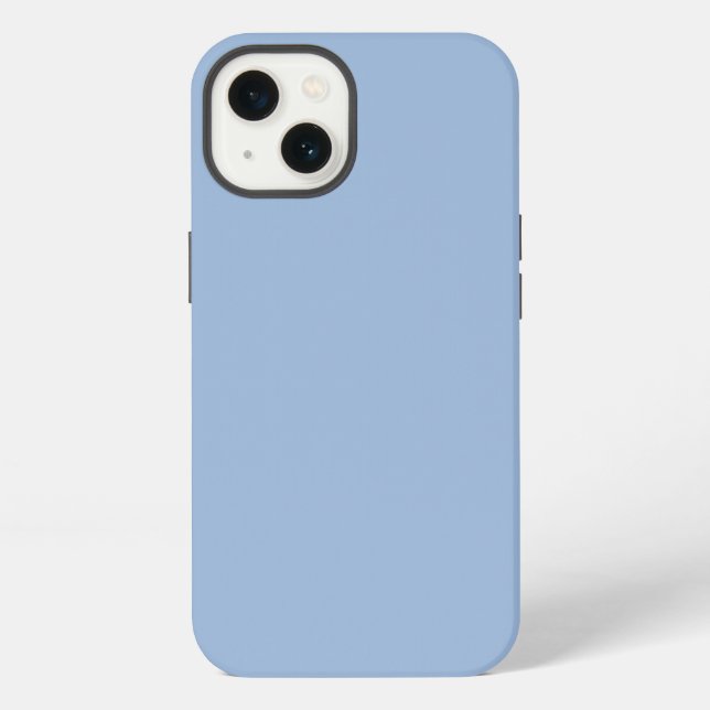 Coque iPhone Couleur solide bleu cérulean (Verso)