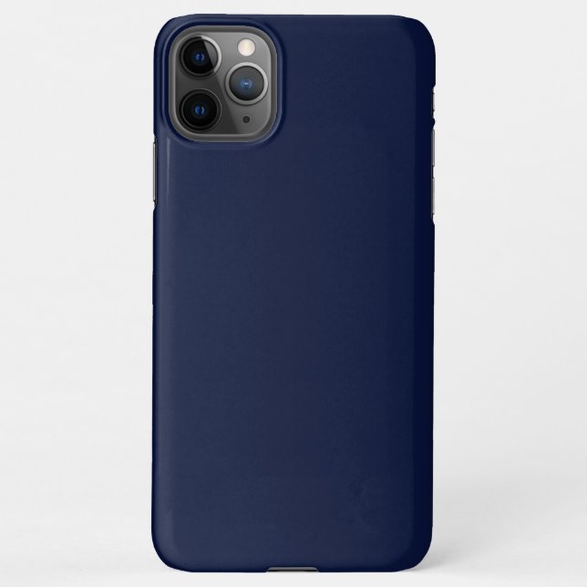 Coque iPhone Couleur solide bleu marine de minuit (Dos)