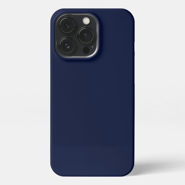 Coque iPhone Couleur solide bleu marine de minuit (Verso)