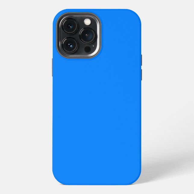 Coque iPhone Couleur solide bleu vif (Verso)