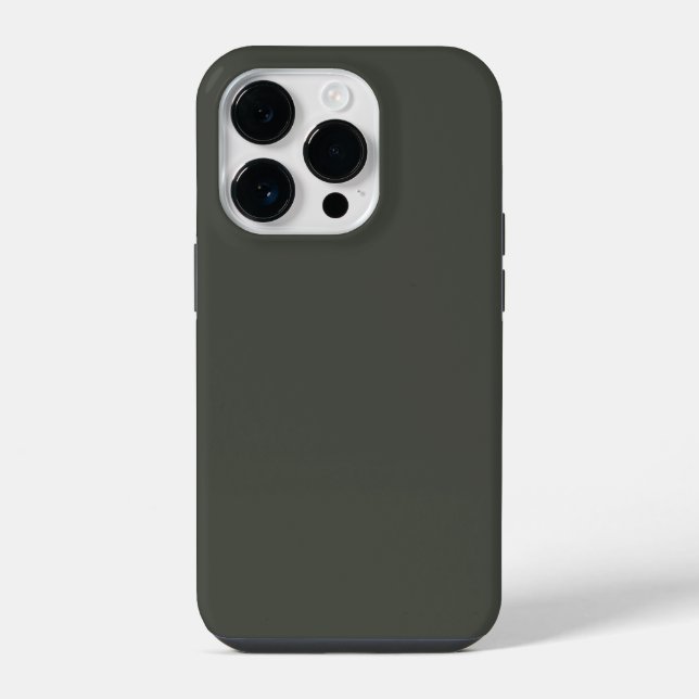 Coque iPhone Couleur Tendance - Gris Forêt Sombre  (Verso)