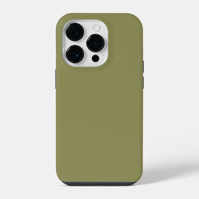 Coque iPhone Couleur Tendance - Vert Olive (Verso)