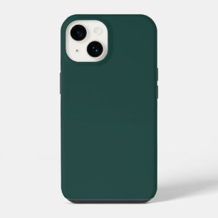 Coque Pour iPhone 14 Couleur uni vert émeraude foncé
