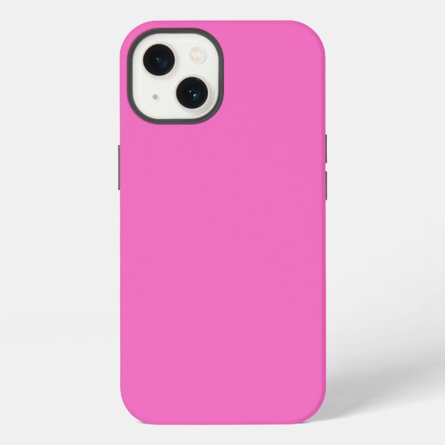 Coque iPhone Couleur unie orchidée rose vif uni (Verso)