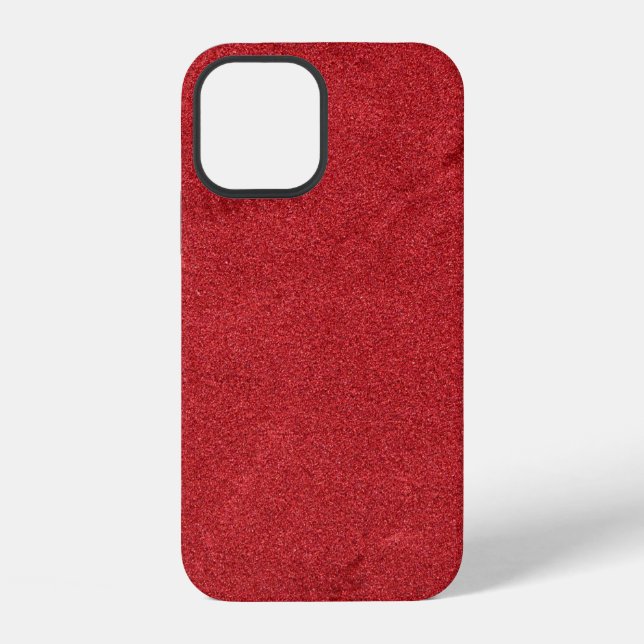 Coque iPhone Couleur velours de texture rouge moderne (Verso)