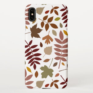 Coque iPhone XS Max Couleurs d'automne en blanc pour les Feuilles tomb
