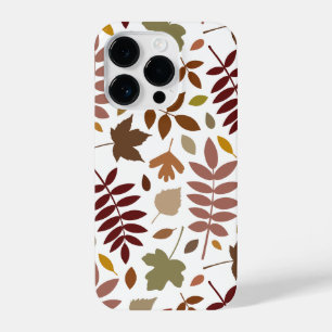 Coque Pour iPhone 14 Plus Couleurs d'automne en blanc pour les Feuilles tomb