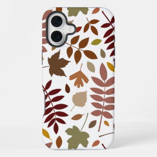 Coque iPhone 16 Plus Couleurs d'automne en blanc pour les Feuilles tomb