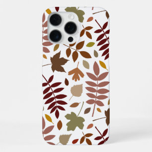 Coque iPhone 16 Pro Max Couleurs d'automne en blanc pour les Feuilles tomb