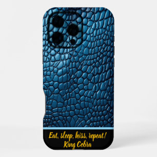Coque iPhone 16 Pro Max Couleurs de la nature dans la peau de serpent chat