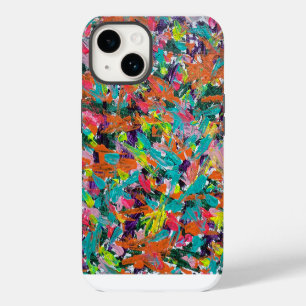 Coque Pour iPhone 14 Couleurs et expressions dans la peinture acrylique