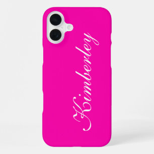 Coque iPhone 16 Plus Couleurs Rose Néofluorescent Coloré Monogramme Ten