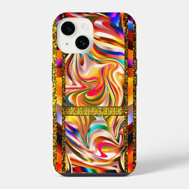 Coque iPhone Couleurs Tourbillonnantes (Verso)