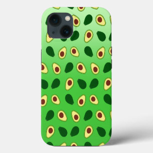 Etui iPhone 13 Coupe de Kawaii Avocado coupe été Motif dégradé