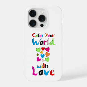 Coque iPhone 15 Pro Coupez votre monde avec amour - Design cardiaque d