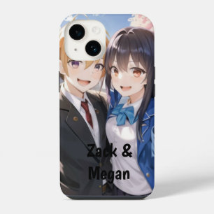 Coque Pour iPhone 14 Couple Anime Romantique - Selfie Étudiant Personna