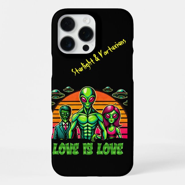 Coque iPhone Couple extraterrestre dans l'affection galactique (Verso)