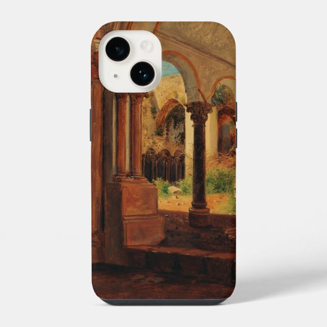 Coque iPhone Cour de monastère abandonné (Verso)