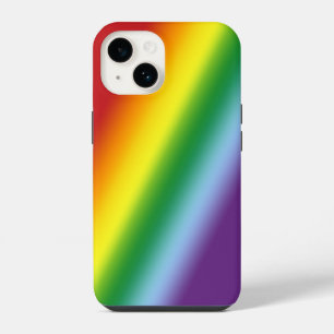 Coque Pour iPhone 14 Courage d'été arc-en-ciel en bandes dégradantes