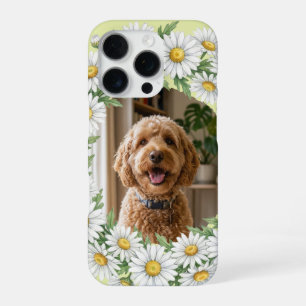 Coque iPhone 16 Pro Couronne de marguerites de photo personnalisée Mam