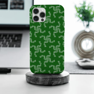 Coque iPhone 15 Pro Max Couronne de Noël verte, décoration de Noël