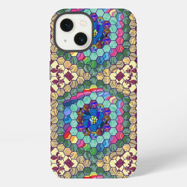 Coque iPhone Courtepoint fait main (Verso)