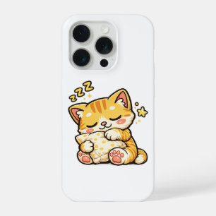 Coque iPhone 15 Pro Coussin de chat endormi mignon