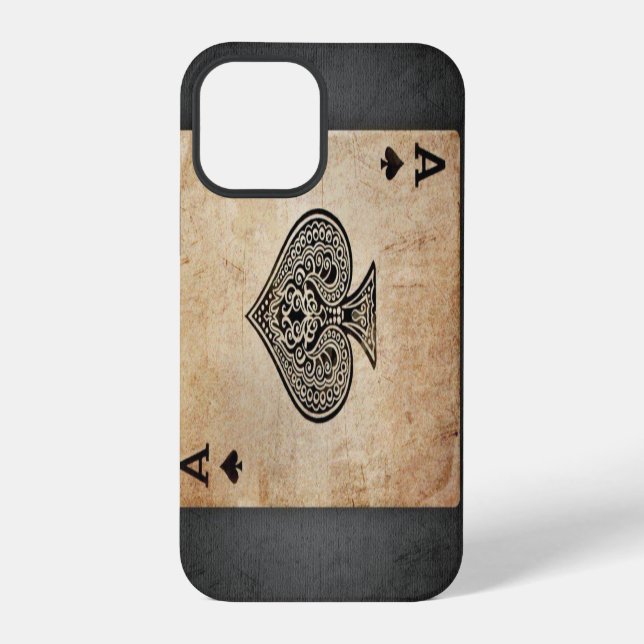 Coque iPhone coussin jeté à l'as de pique (Verso)