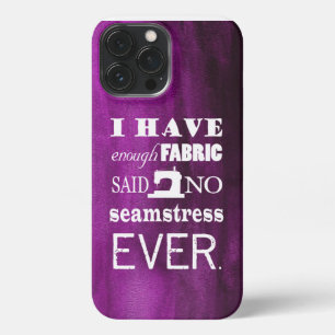 Etui iPhone 13 Pro Max Couture ・ Pas Assez D'Artisanat De Tissu {Dark}