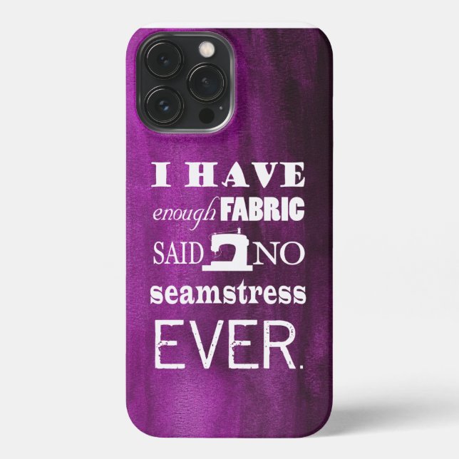 Coque iPhone Couture ・ Pas Assez D'Artisanat De Tissu {Dark} (Verso)