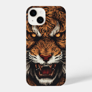 Coque Pour iPhone 14 Couvercle iPhone Fierce Tiger - Protection Roaring