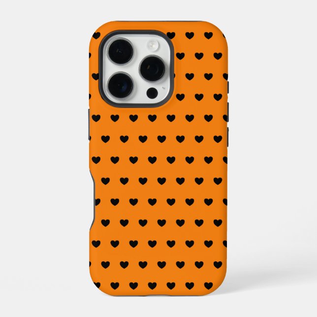 Coque iPhone Couverture i-Phone orange et noir (Verso)