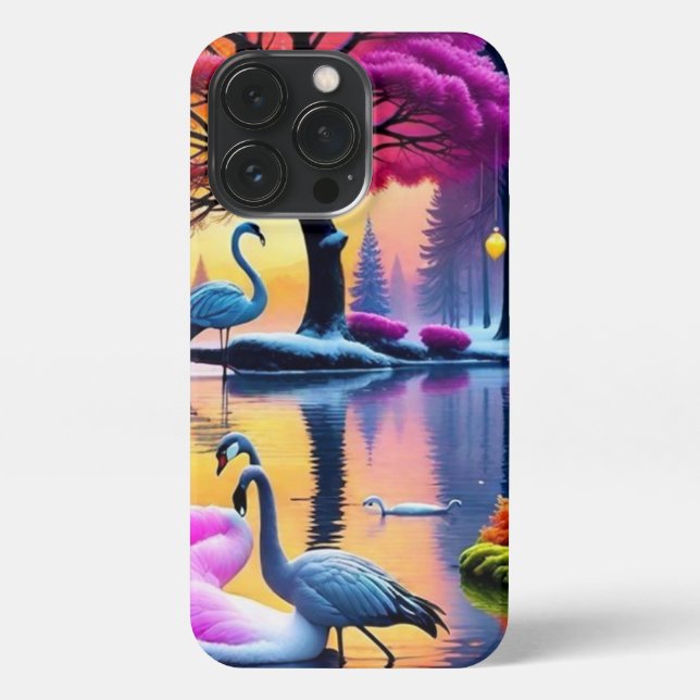 Coque iPhone Couverture iPhone 13 - Conception nature paisible (Verso)