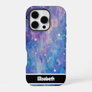 Coque iPhone 16 Pro Couverture téléphonique sur toile cosmique personn