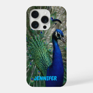 Coque iPhone 15 Pro Couvre iPhone personnalisé avec paon