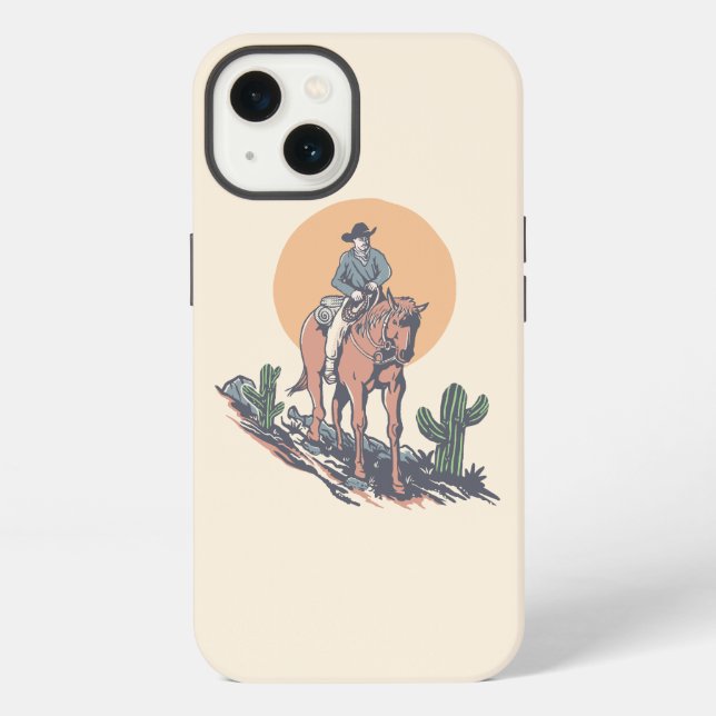 Coque iPhone Cow-boy du Far West (Verso)