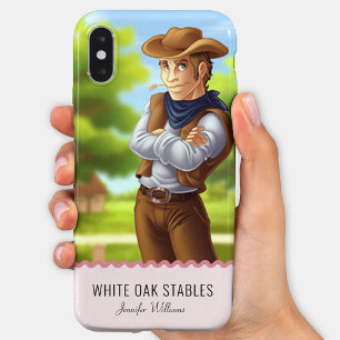 Coque Pour iPhone 14 Cow-boy occidental personnalisable