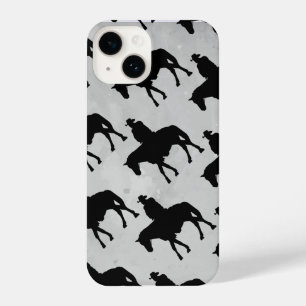 Coque Pour iPhone 14 Cowboy équitation Horse ferme animal Silhouette