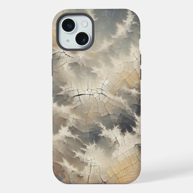 Coque iPhone Crackle rustique Abstrait (Verso)