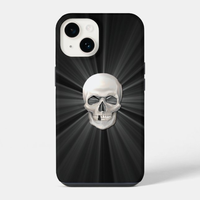 Coque iPhone Crâne 3D lumineux (Verso)