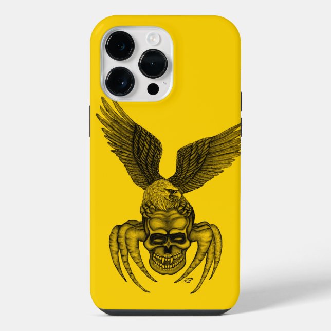 Coque iPhone Crâne à aigle (Verso)